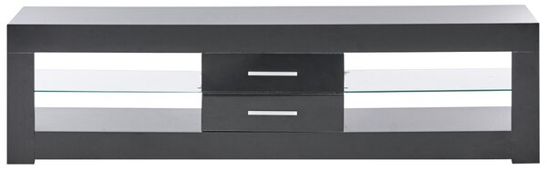 TV stolík čierny MDF moderná skrinka pod televízor otvor na káble obývacia izba