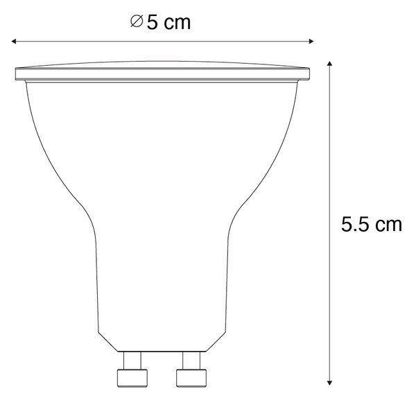 Sada 5 GU10 LED žiaroviek so súmrakovým senzorom 3W 200 lm 2700K