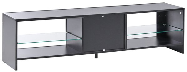 TV stolík čierny MDF moderná skrinka pod televízor otvor na káble obývacia izba