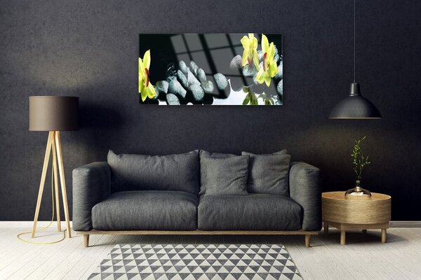Obraz na skle Kvet kamene 100x50 cm 2 Prívesky