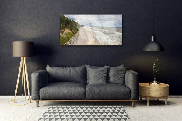 Obraz na skle Pláž more strom príroda 100x50 cm 2 Prívesky
