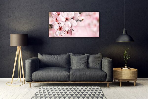 Obraz na skle Kvety 100x50 cm 2 Prívesky