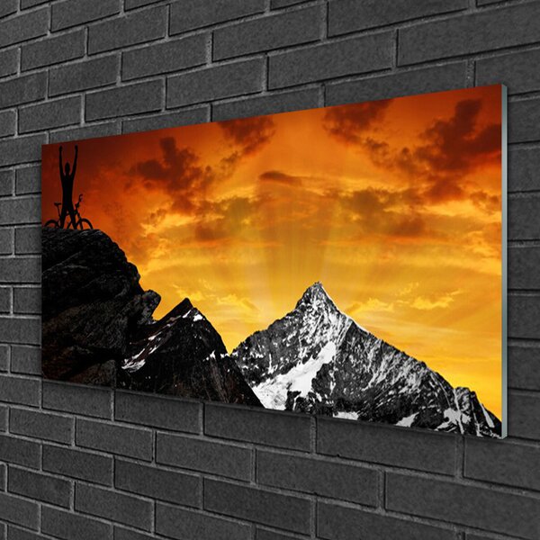 Obraz na skle Hory príroda 100x50 cm 2 Prívesky