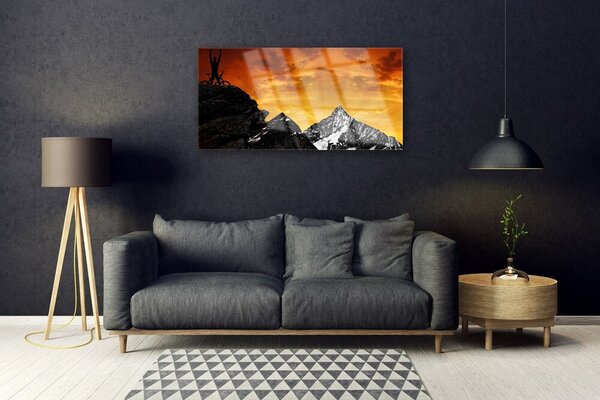 Obraz na skle Hory príroda 100x50 cm 2 Prívesky
