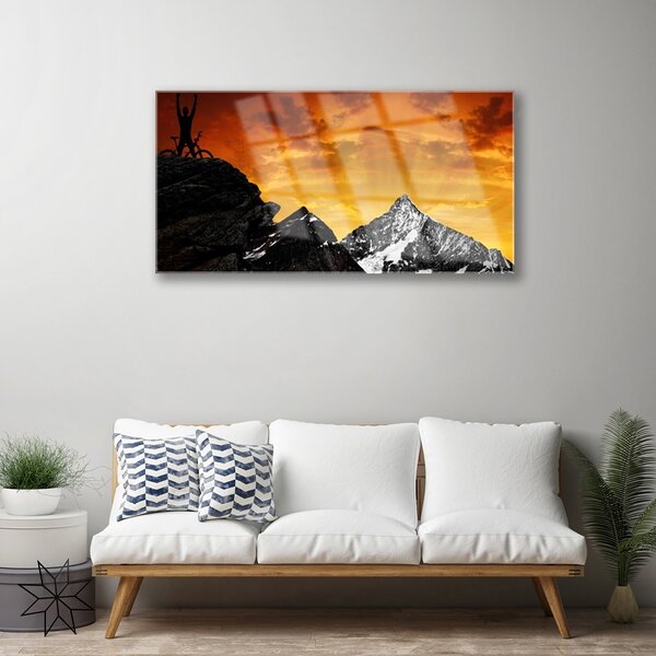 Obraz na skle Hory príroda 100x50 cm 2 Prívesky