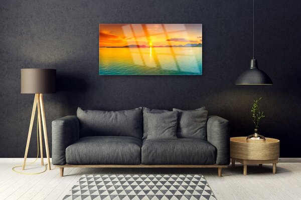 Obraz na skle More slnko krajina 100x50 cm 2 Prívesky