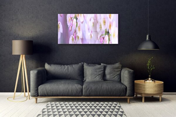 Obraz na skle Kvety 100x50 cm 2 Prívesky
