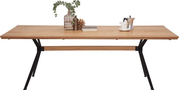 JEDÁLENSKÝ STÔL, divoký dub, čierna, farba duba, 220/100/76 cm Linea Natura - Stoly