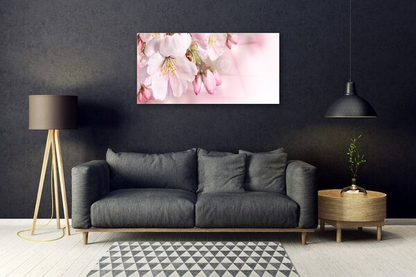 Obraz na skle Kvety 100x50 cm 2 Prívesky