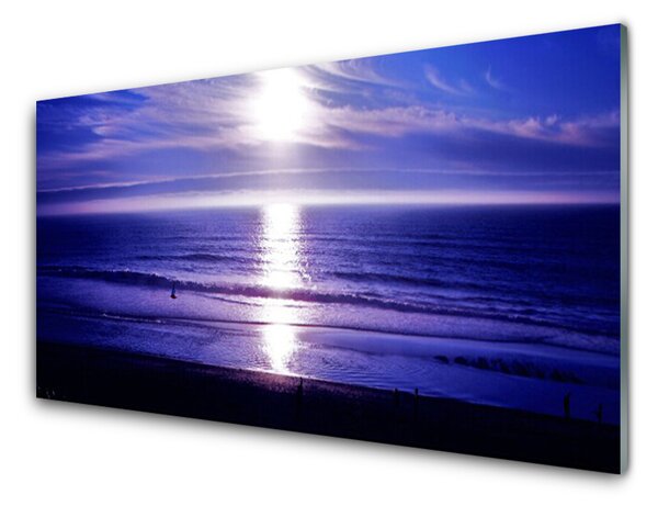 Obraz na skle More slnko krajina 140x70 cm 2 Prívesky