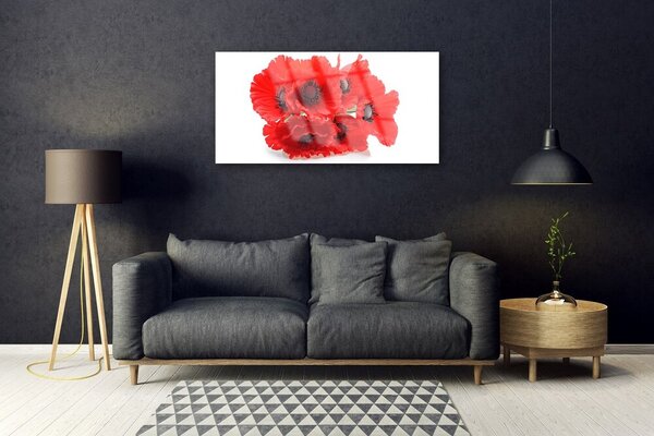 Obraz na skle Kvety 100x50 cm 2 Prívesky