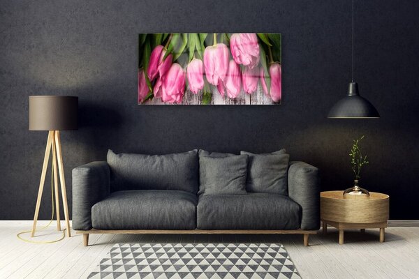 Obraz na skle Tulipány 100x50 cm 2 Prívesky