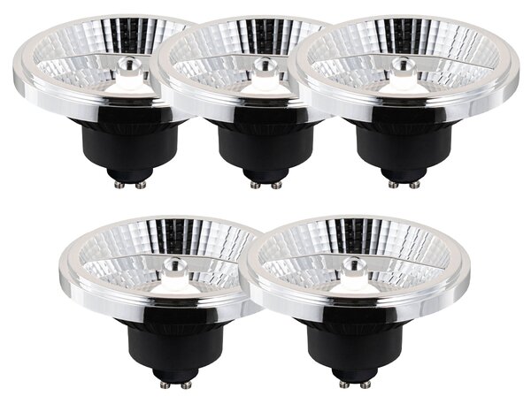 Sada 5 inteligentných stmievateľných LED žiaroviek GU10 AR111 10W 800 lm 2200 - 6500K