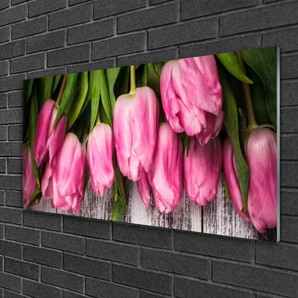 Obraz na skle Tulipány 100x50 cm 2 Prívesky