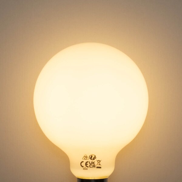 Sada 5 ks E27 3-stupňová stmievateľná LED žiarovka opálové sklo G95 4W 450lm 2700K