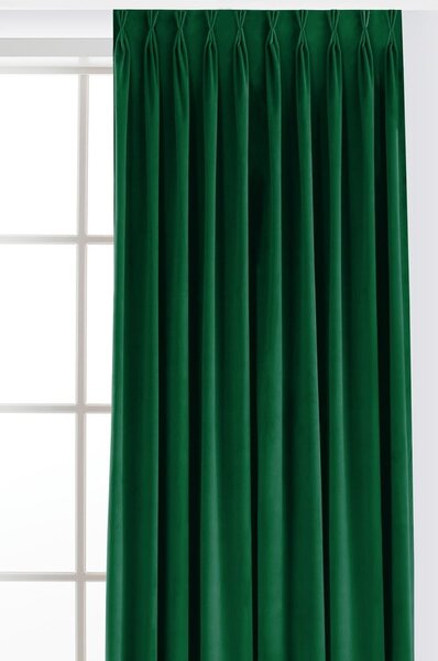 Zelený zamatový dimout záves 140x225 cm Velto – Filumi