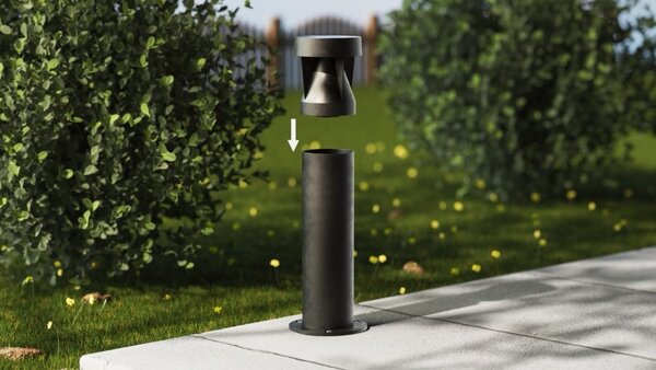 Philips 8720169386891 Avery solárne stojanové svietidlo/stĺpik LED V403mm 1,8W/200lm 2700K IP44 čierna