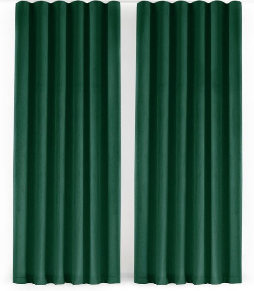 Zelený zamatový dimout záves 140x225 cm Velto – Filumi