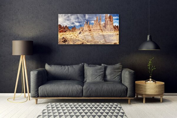 Obraz na skle Púšť krajina 100x50 cm 2 Prívesky