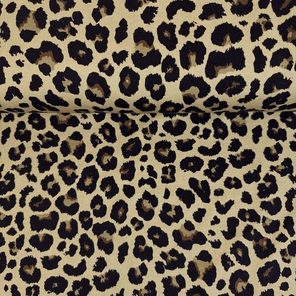 Metráž Tričkovina digital - Leopard na khaki