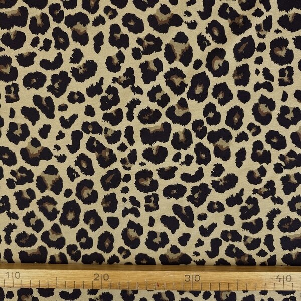 Metráž Tričkovina digital - Leopard na khaki