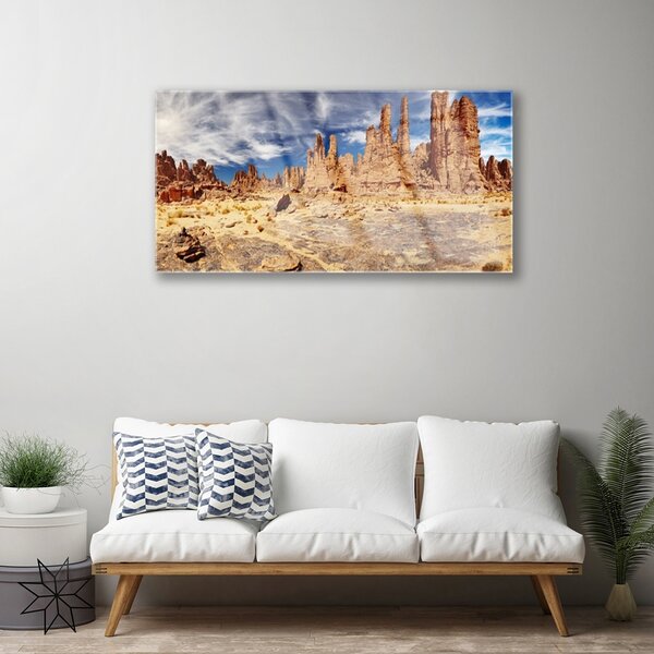 Obraz na skle Púšť krajina 100x50 cm 2 Prívesky