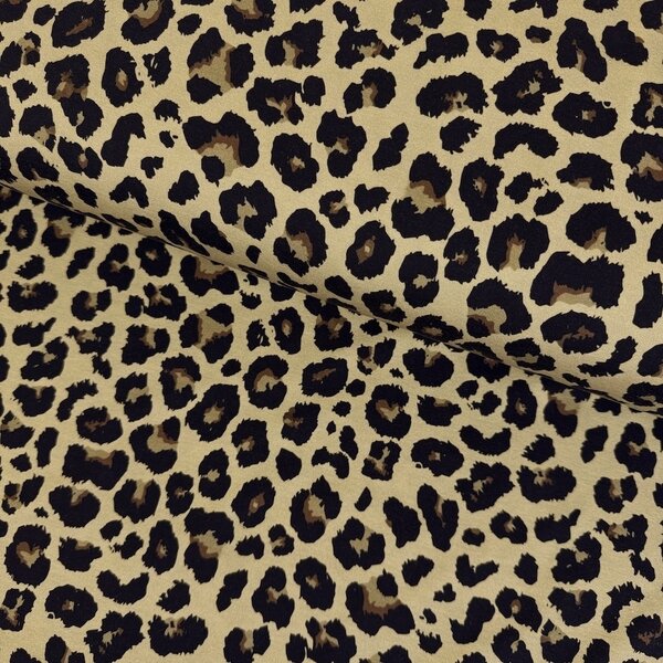 Metráž Tričkovina digital - Leopard na khaki