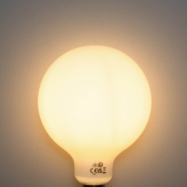 Sada 5 ks Stmievateľná LED žiarovka E27 opálové sklo G125 5W 450lm 2200K