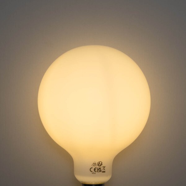 Sada 5 ks E27 3-stupňová stmievateľná LED žiarovka opálová G125 4W 450lm 2700K
