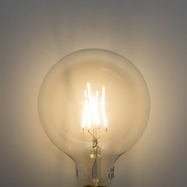 Sada 5 stmievateľných LED žiaroviek E27 G125 5W 450 lm 3000K