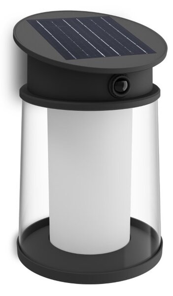 Philips 8720169361942 UltraEfficient Juda solárne nástenné svietidlo so senzorom LED 3,2W/500lm 2700K IP44 antracitová