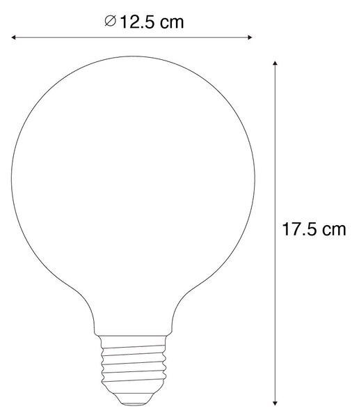 Sada 5 stmievateľných LED žiaroviek E27 Opal G125 5W 450 lm 2700K