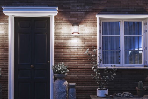 Philips 8720169361928 UltraEfficient Geri solárne nástenné svietidlo so senzorom LED 3,2W/500lm 4000K IP44 antracitová