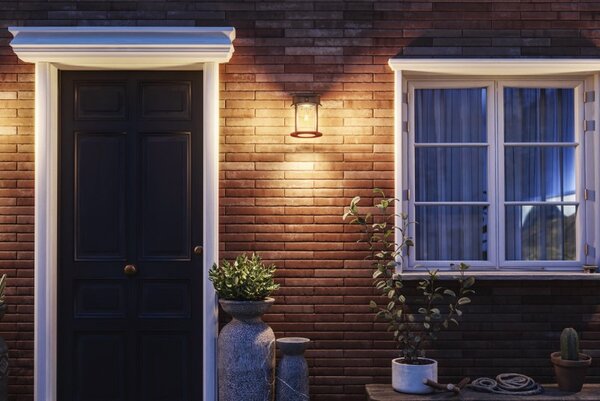 Philips 8720169361904 UltraEfficient Geri solárne nástenné svietidlo so senzorom LED 3,2W/500lm 2700K IP44 antracitová