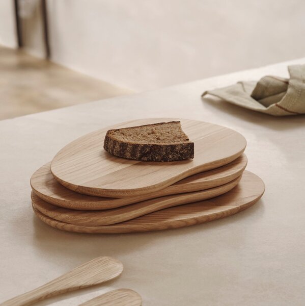 Sada dosiek na krájanie Cairn, sada 3 ks, Dub – Ferm Living