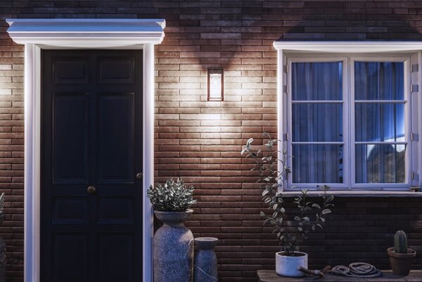 Philips 8720169361843 UltraEfficient Geri solárne nástenné svietidlo so senzorom LED 3,2W/500lm 4000K IP44 antracitová