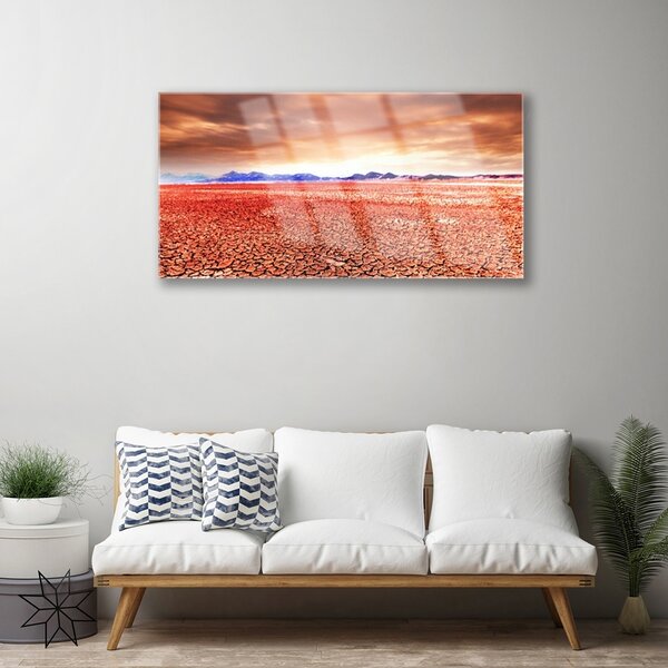 Obraz na skle Púšť krajina 100x50 cm 2 Prívesky