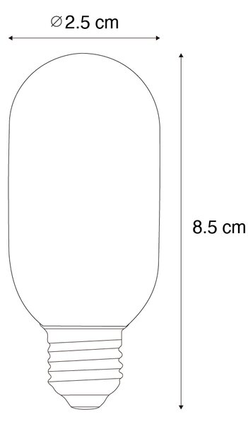 Sada 5 stmievateľných LED žiaroviek E14 zlatá T25 4W 300 lm 2200K