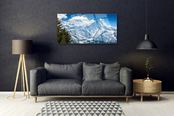 Obraz na skle Hora strom príroda 100x50 cm 2 Prívesky