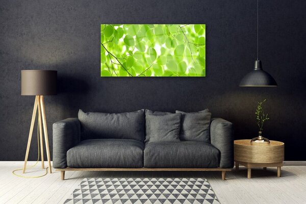 Obraz na skle Listy príroda 100x50 cm 2 Prívesky