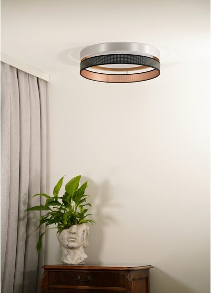 Duolla-LED Stropné svietidlo ROLLER DUO SH. LED/24W/230V pr. 45 cm strieborná/čierna