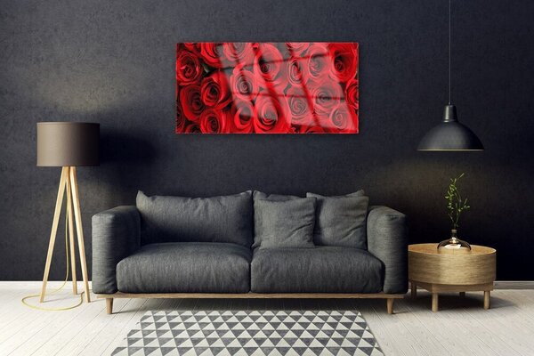 Obraz na skle Ruže kvety 100x50 cm 2 Prívesky