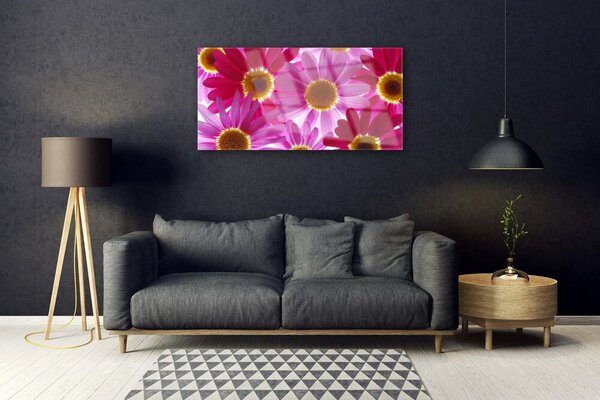 Obraz na skle Kvety 100x50 cm 2 Prívesky