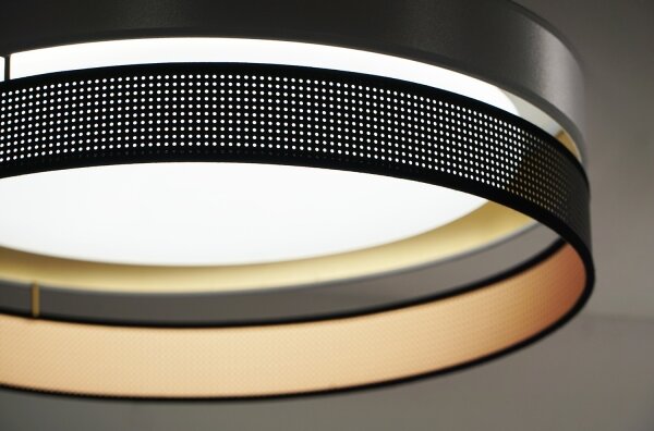 Duolla-LED Stropné svietidlo ROLLER DUO SH. LED/24W/230V pr. 45 cm strieborná/čierna