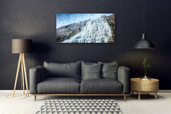 Obraz na skle Vodopád príroda 100x50 cm 2 Prívesky