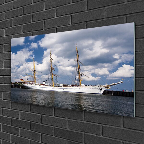 Obraz na skle Loďka voda príroda 100x50 cm 2 Prívesky