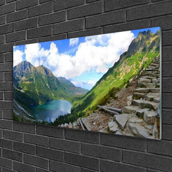 Obraz na skle Hory príroda 100x50 cm 2 Prívesky