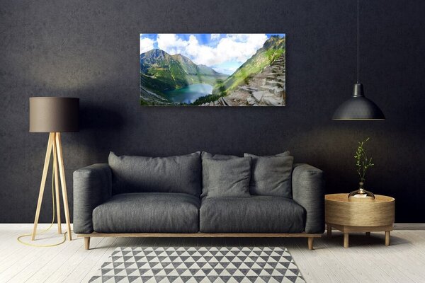 Obraz na skle Hory príroda 100x50 cm 2 Prívesky