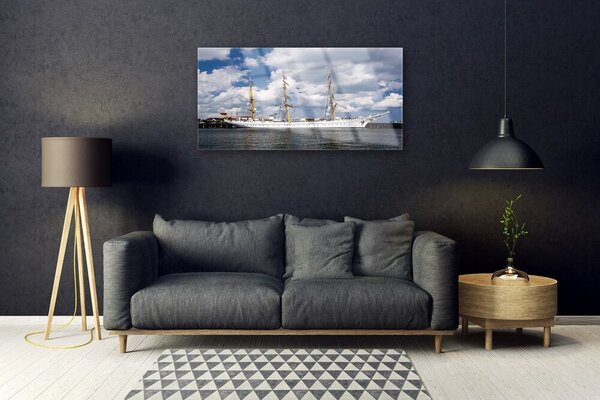 Obraz na skle Loďka voda príroda 100x50 cm 2 Prívesky