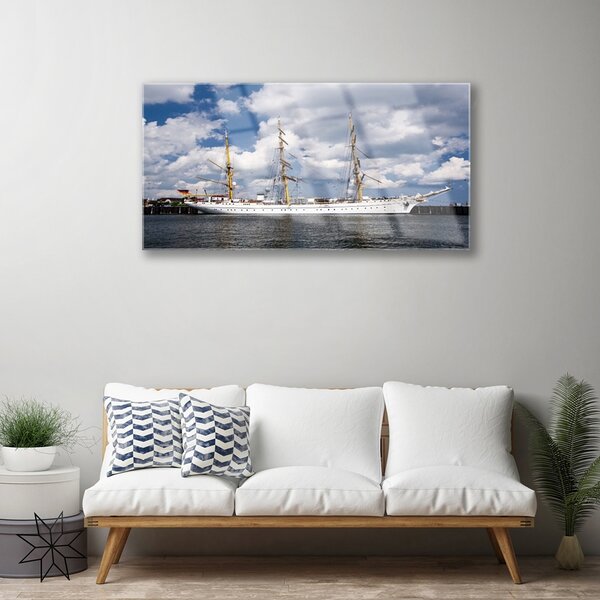 Obraz na skle Loďka voda príroda 100x50 cm 2 Prívesky